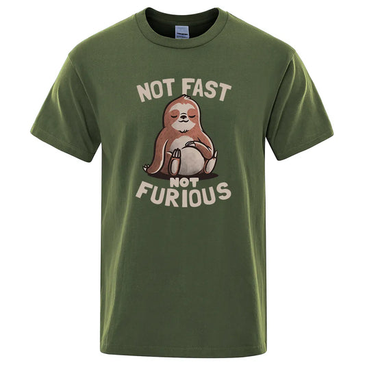 Not Fast Not Furious Kawaii Sloth Funny T-shirt