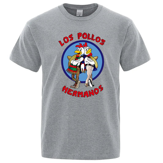 LOS POLLOS Hermanos Funny Printed T-Shirt